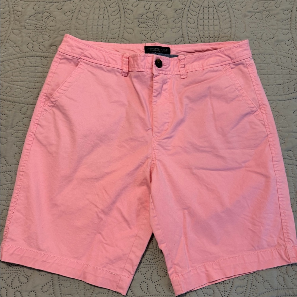 Aeropostale Pink Flat Front Men Shorts